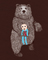A design for Threadless Loves Pre-Loved. In an alternate reality where bears were the dominant species, would stuffed humans provide comfort and silent companionship for their cubs? Click on the image to see the full submission.