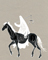 The black horseman of famine, part of a design for Treadless.