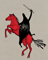 The red horseman of war, part of a design for Treadless.
