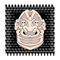 This threatening face made of multiple figures symbolises Anthropophobia, a fear of people or society.