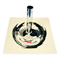 The original image can only be revealed with use of a cylindrical mirror.